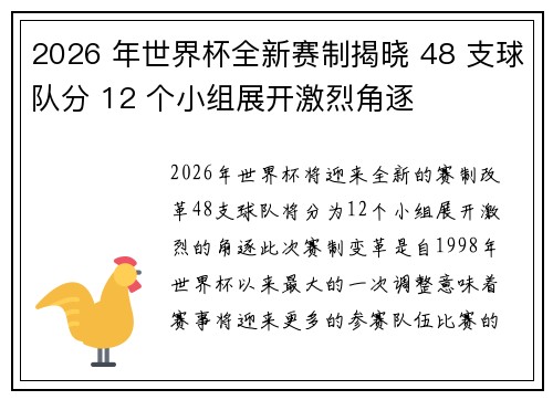 2026 年世界杯全新赛制揭晓 48 支球队分 12 个小组展开激烈角逐